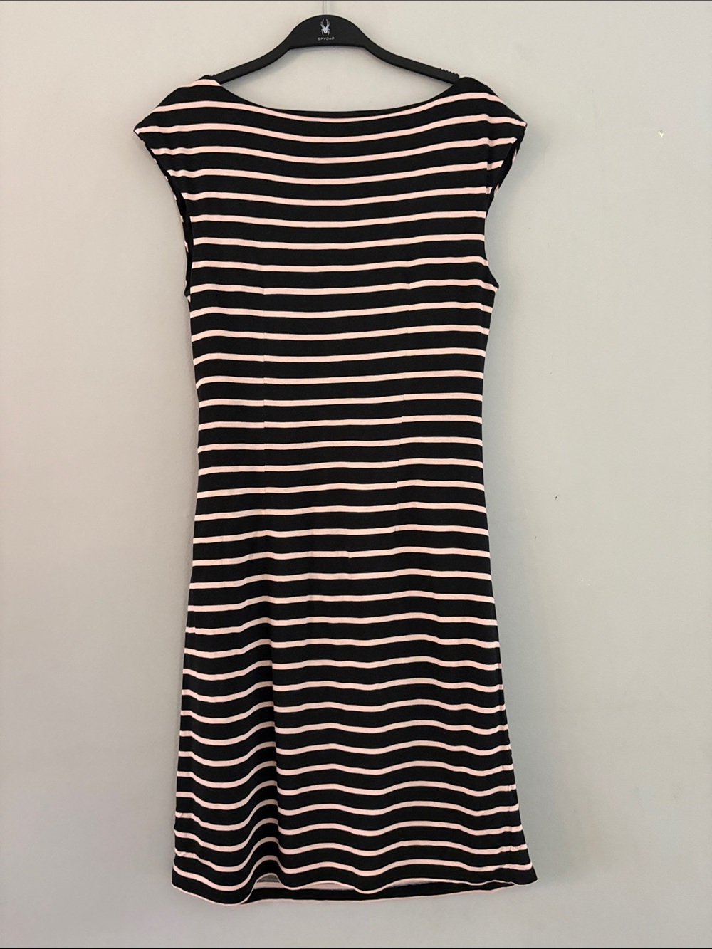 LOFT Black and Light Tan Striped Sleeveless Sheath Dress - Picture 5 of 7